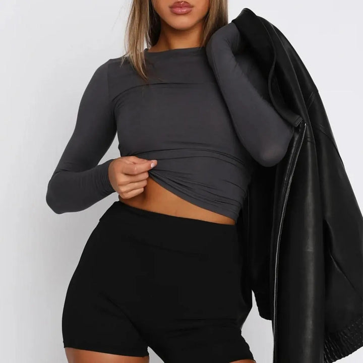 Meg Long Sleeve Crop Top